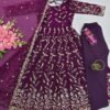 Fendy Silk Embroidered Anarkali Gown Set with Dupatta & Pant for women festive wear