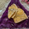 Space Silk Saree with Embroidered Blouse for women festive wear
