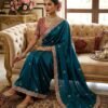 Space Silk Saree with Embroidered Blouse for women festive wear