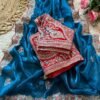 Space Silk Saree with Embroidered Blouse for women festive wear