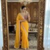 Space Silk Saree with Embroidered Blouse for women festive wear