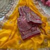 Space Silk Saree with Embroidered Blouse for women festive wear