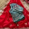 Space Silk Saree with Embroidered Blouse for women festive wear