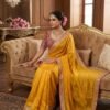 Space Silk Saree with Embroidered Blouse for women festive wear