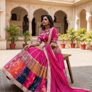 Navratri Special Muslin Cotton Chaniya Choli with Dupatta for women festive wear
