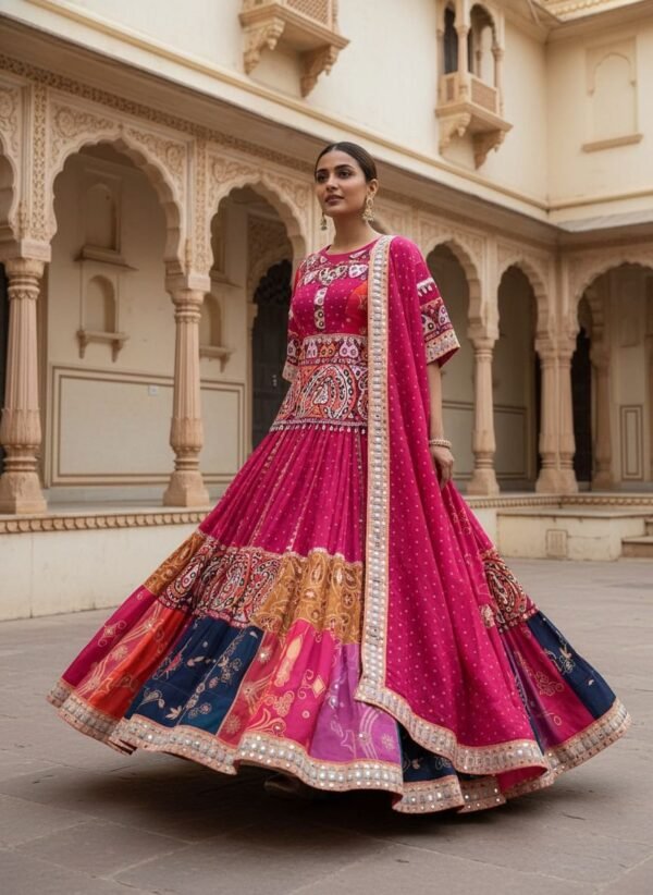 Navratri Special Muslin Cotton Chaniya Choli with Dupatta for women festive wear