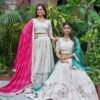 designer tissue silk lehenga choli with embroidered dupatta