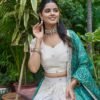 designer tissue silk lehenga choli with embroidered dupatta