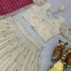 designer tissue silk lehenga choli with embroidered dupatta