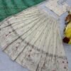 designer tissue silk lehenga choli with embroidered dupatta