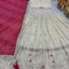 designer tissue silk lehenga choli with embroidered dupatta