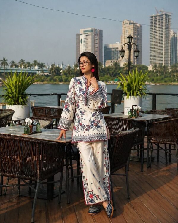 premium muslin kurti palazzo set designer ethnic wear
