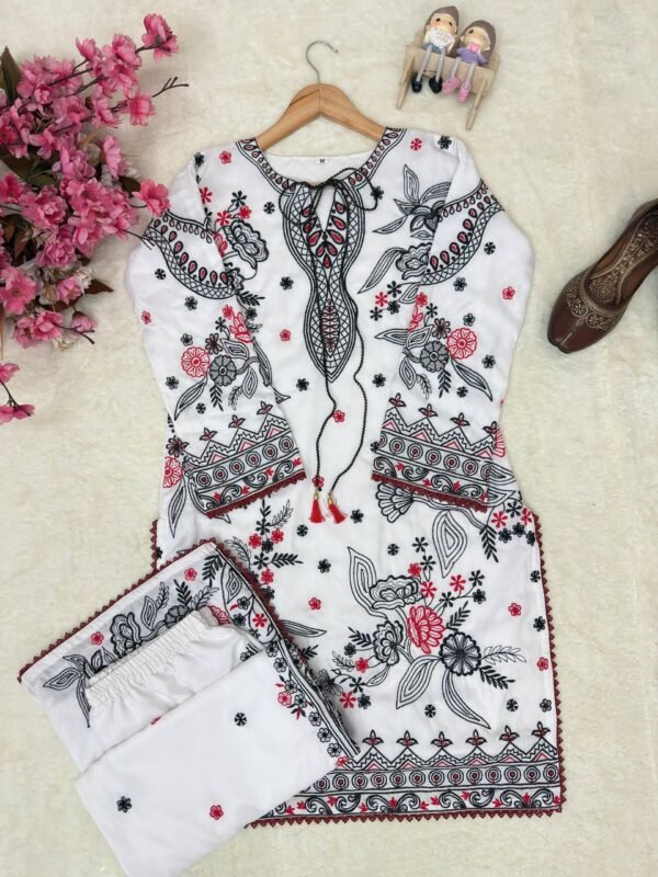 premium muslin kurti palazzo set designer ethnic wear