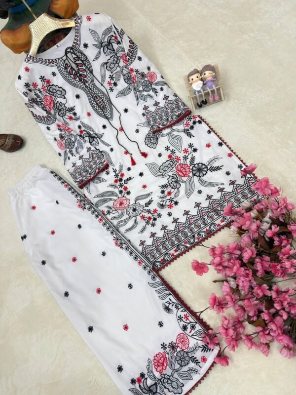 premium muslin kurti palazzo set designer ethnic wear