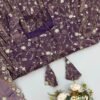 premium fendy silk gown sharara set with embroidered dupatta
