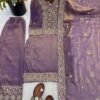 fendy silk embroidered palazzo suit set with dupatta