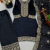 fendy silk embroidered palazzo suit set with dupatta