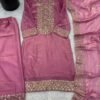 fendy silk embroidered palazzo suit set with dupatta