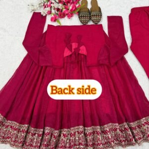 Home heavy crunchy silk anarkali suit set with dupatta